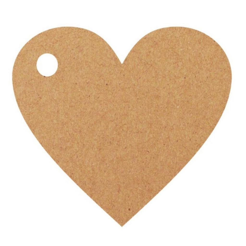 Tag Kraft Coração 100 Unidades COM fio dejuta em Oferta na Shopee
