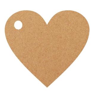 Tag Kraft Coração 100 Unidades COM fio dejuta em Oferta na Shopee