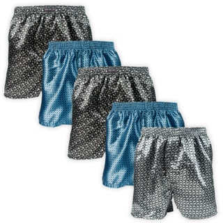 Kit 5 Cuecas Samba Canção Acetinada Linha Premium  Cores Multicoloridas em Oferta na Shopee