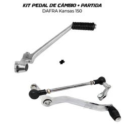 Pedal de Câmbio + Pedal de Partida DAFRA KANSAS 150 2008 a 2015 kit.