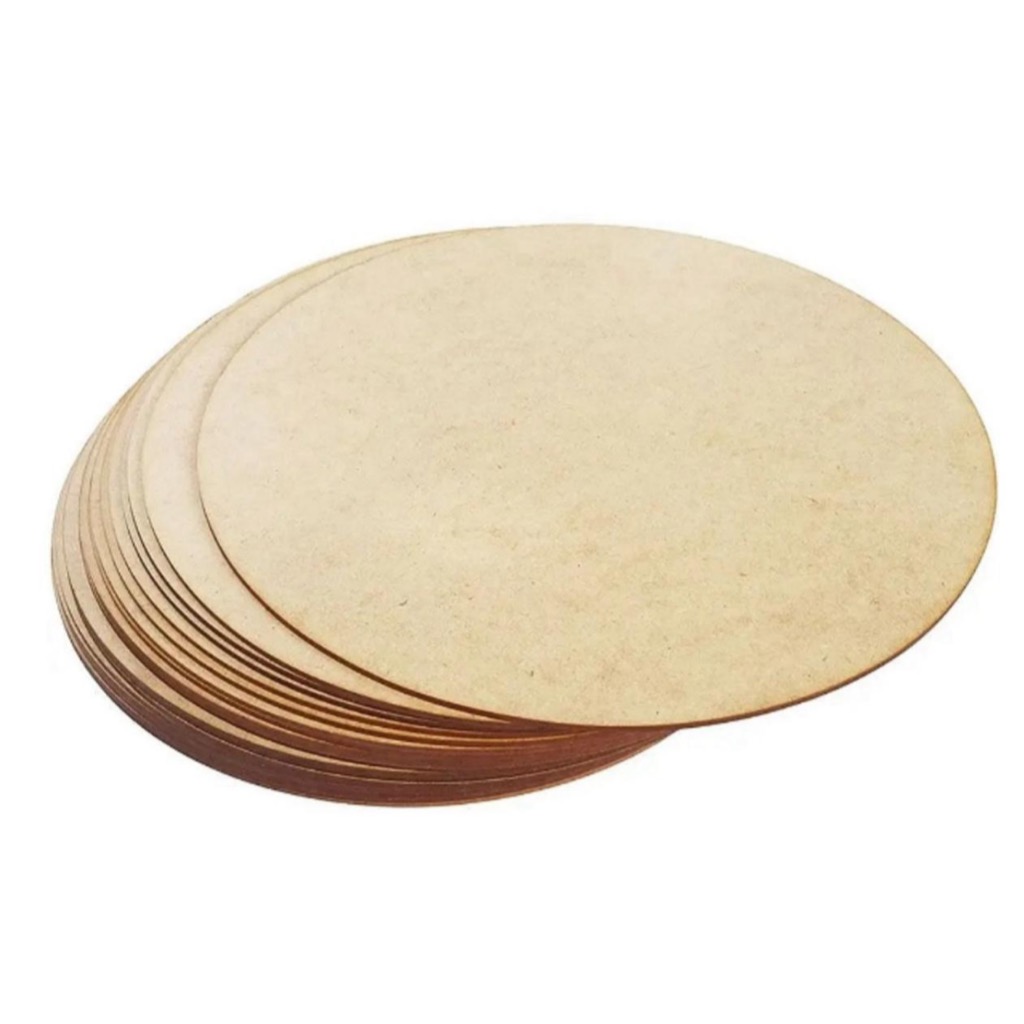 Kit 30 Bolachas Discos Medida 10cm MDF CRU