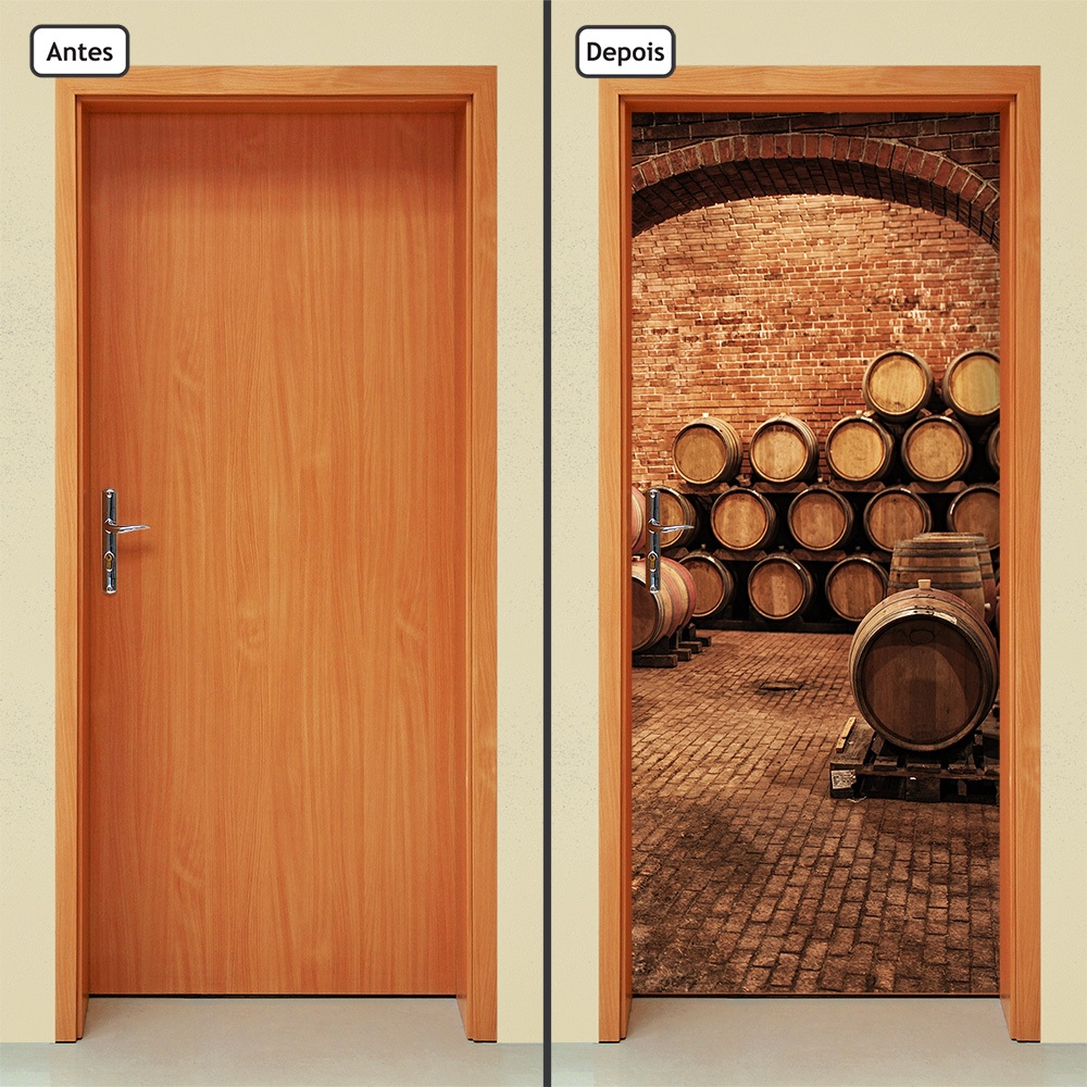Adesivo Decorativo de Porta Parede Vidro Casa Sala Vinho Wine Adega