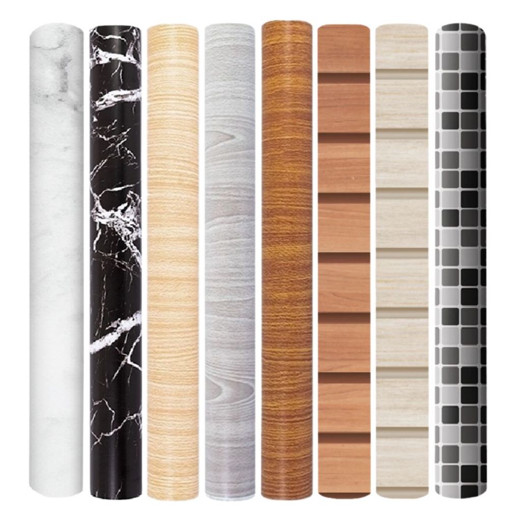 Papel de Parede 3D 5 METROS x 45CM Adesivo Autocolante Envelopamento Móveis Lavável Ripado Mármore em Oferta na Shopee