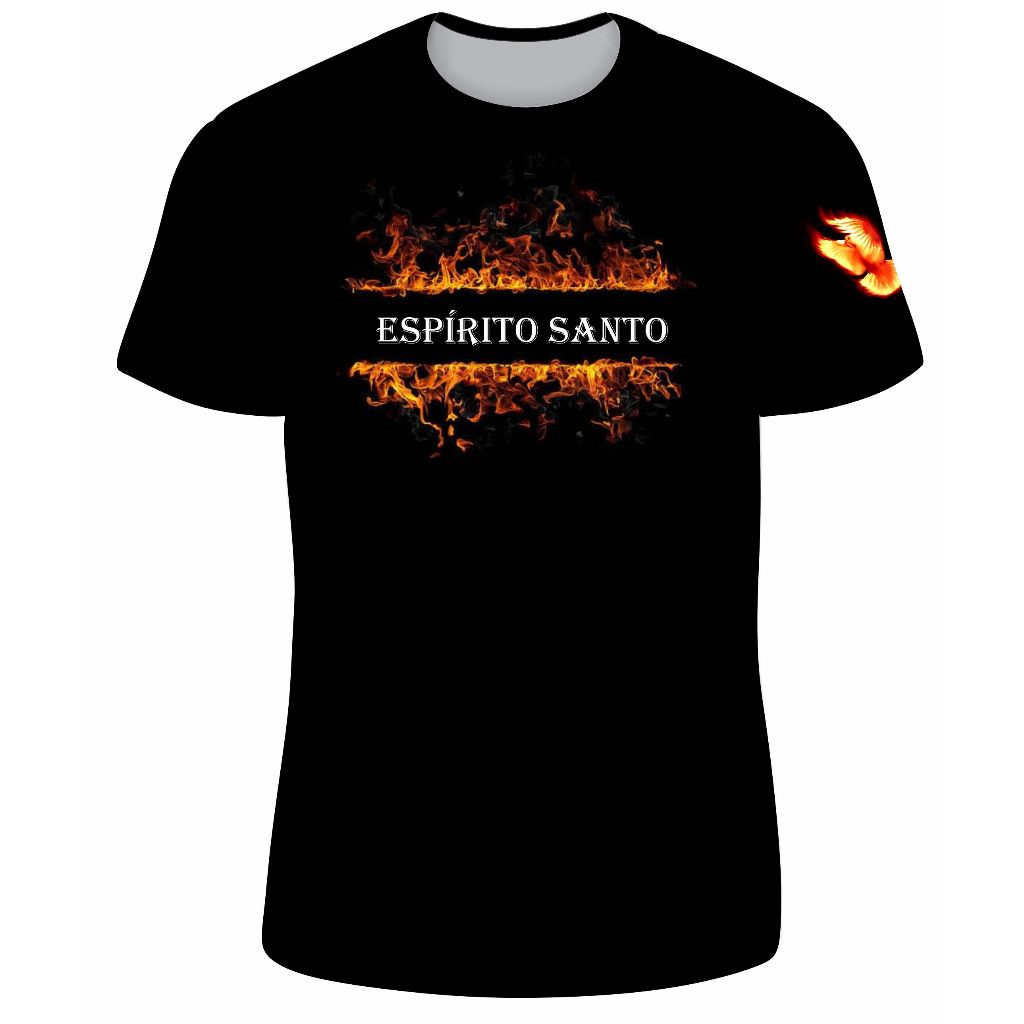 Camiseta/ Blusinha Gospel Evangélica Adulto e Infantil do Espírito Santo