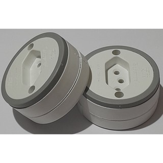 Tomada Externa Redonda 10A 2p+T 250v Sobrepor Sistema X Com INMETRO Padrão Novo