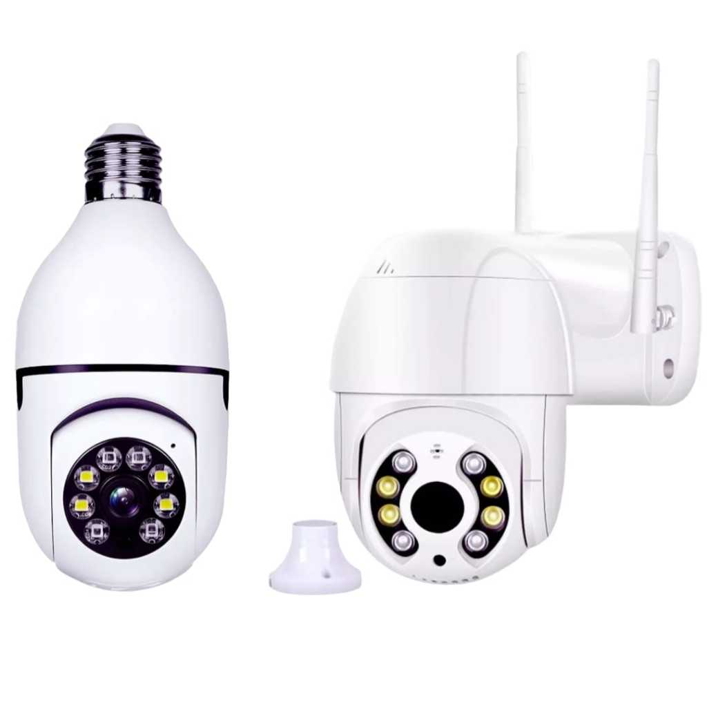 Kit Com 2 Câmeras De Segurança Ip Externa  E Interna Dome 100% Prova Dágua Wifi Full Hd 1080p