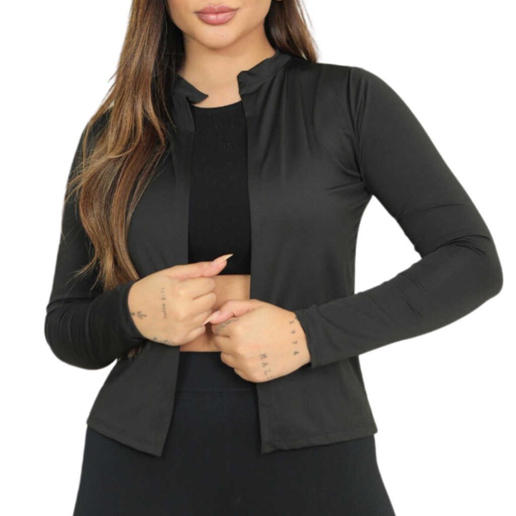 cardigan feminino casaquinho academia proteção uv casaco térmico