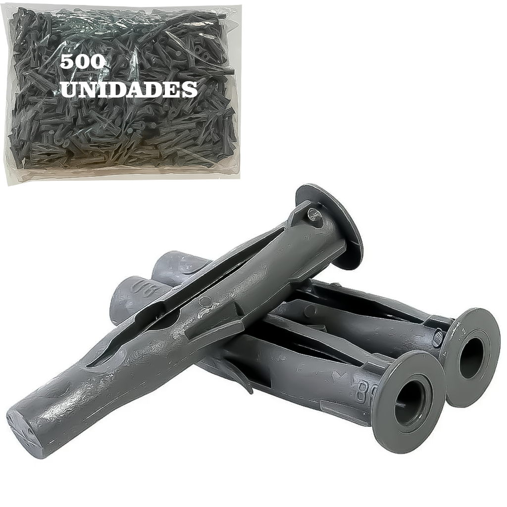 Bucha De Fixação Para Tijolo Furado 8mm C/ 500 unidades - Home & Living