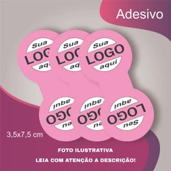 105 Adesivo Lacre Personalizado com sua logo, para sacola, bolo, caixa, recorte eletrônico.