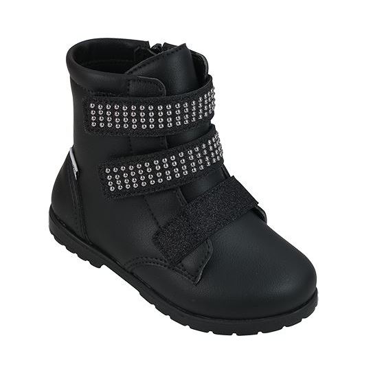 Bota Coturno Infantil Feminina Cano Médio Strass Metalizada Pedraria Foto Moda Diva Inverno Zíper