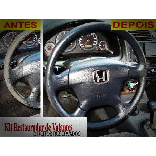 KIT RESTAURADOR DE VOLANTE, PALIO, UNO,SIENA  VOLANTE COR PRETA