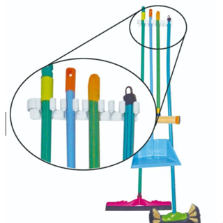 Kit 1 a 5 Suportes  Multiuso Para Vassouras Enrola Mangueira Pratico Organizador em Oferta na Shopee