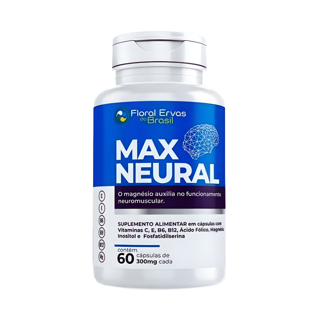 Suplemento Max Neural Magnésio + Vitaminas 60 Caps - Floral Ervas