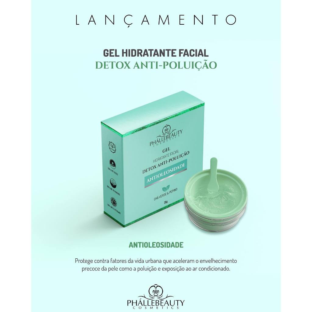 Gel Hidratante Facil Detox Anti Poluição- Phallebeauty