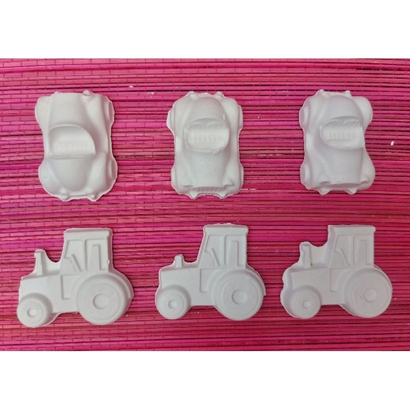 Kit Transporte - Peças em Gesso Cru Carrinho + Trator - Opção com 40, 60 ou 80 unidades. em Oferta na Shopee