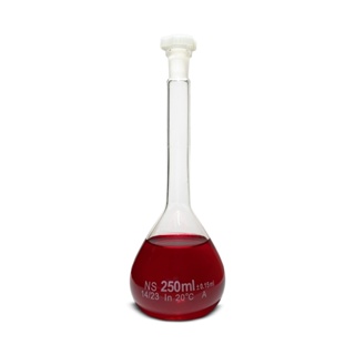 Balão Volumétrico 250ml Com Rolha De Polietileno Classe A em Oferta na Shopee