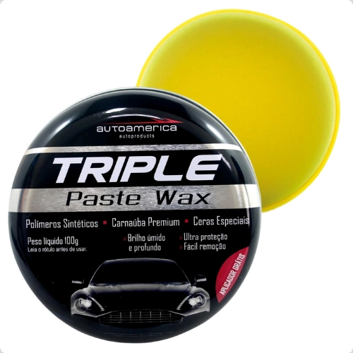 Triple Paste Wax Autoamerica 100G premium Carnauba em Oferta na Shopee