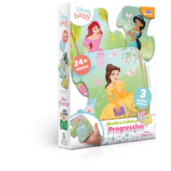 Quebra Cabeça Progressivo Baby Princesas da Disney (2/3/4 Peças) - Toyster 8070
