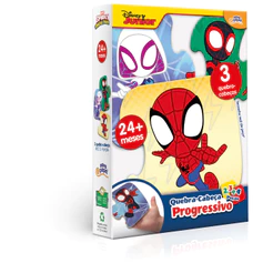 Quebra Cabeça Progressivo Baby Marvel Spidey & Amigos (2/3/4 Peças) - Toyster 8069