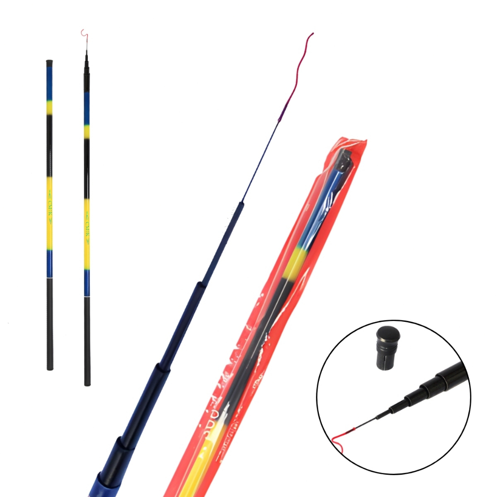 Vara Telescópica De Pesca Em Fibra de Carbono 60% Retrátil Super Resistente Preço de Custo