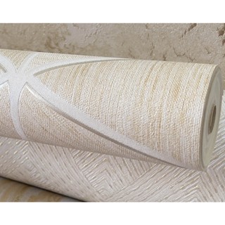 Papel de Parede Importado Alto Relevo Geométrico 3D Bege Claro - Rolo 10 metros x 53cm - Cola Inclusa - Modelo ME20013 em Oferta na Shopee