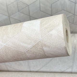 Papel de Parede Importado Alto Relevo Rolo 10 metros x 53cm Cola Inclusa - Modelo 20093 Geométrico Dourado Claro Com Toque de Glitter em Oferta na Shopee