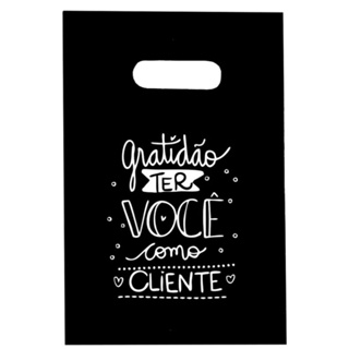 50 sacolas com frases 20x30 e 30x40 gratidão em Oferta na Shopee