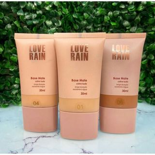 Base líquida Matte Alta cobertura A Prova d’água Love Rain