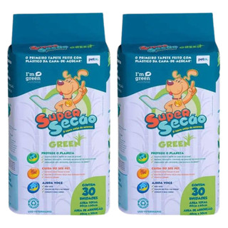 Tapete Higiênico Super Secão Green Ecológico 80x60 Cm - 60 Un. em Oferta na Shopee
