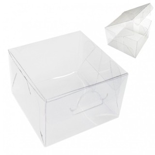 50 Caixinhas De Acetato Transparente 10x10x7 Cm Caixas Festa em Oferta na Shopee