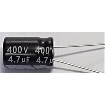 50x Capacitor Eletrolítico 4,7uf x 400v 105º Kit c/50 Peças
