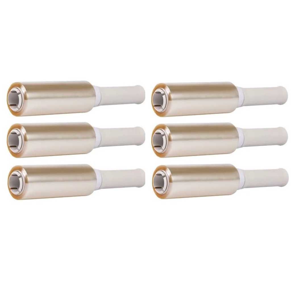 6 Rolo Fácil Plástico Filme Pvc 12cm X 140 metros (840 metros total)