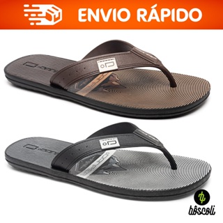 Chinelo Sandália de dedo  Danper  Adulto Masculino Original Marrom Preto Barcelona em Oferta na Shopee
