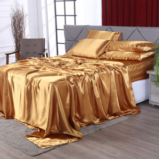 Jogo de Cama Cetim 4 Peças Casal Queen King Size Brilhante Luxuoso em Oferta na Shopee