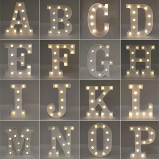 Letra Led Luminária 3D Decorativa Branco 16CM A-Z em Oferta na Shopee