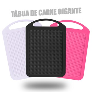 Até 3 Tabuas de Carne GIGANTE 43 x 31cm Preta Rosa e Branca Verduras e Churrasco em Polipropileno