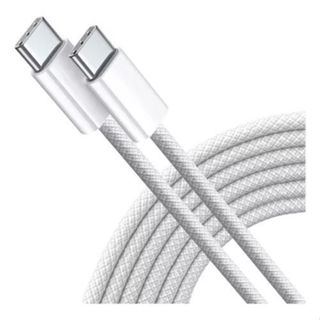 kit 2 cabo type-c para type-c 1M branca para iphone 15