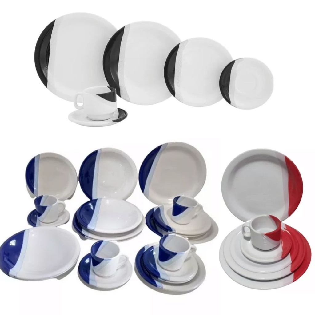 Aparelho de jantar cerâmica 30 peças completo Segunda linha.