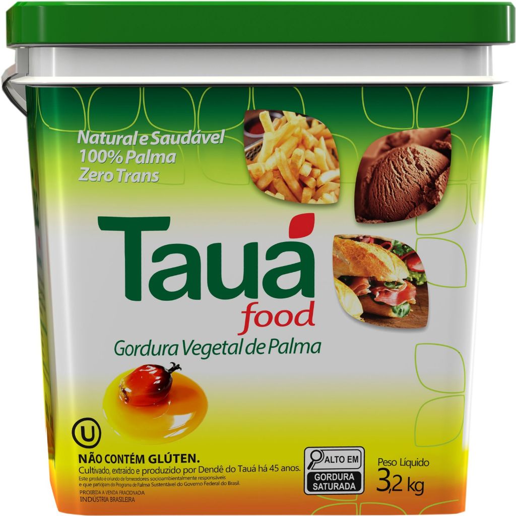 Gordura Vegetal De Palma Tauá - Balde 3,2kg Kosher em Oferta na Shopee