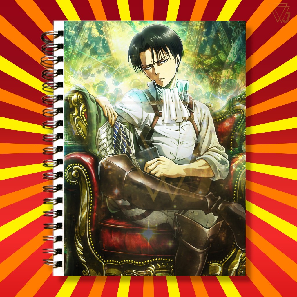 Adesivo Para Capa de Caderno Capitão Levi Ackerman Anime Shingeki no Kyojin Attack on Titan