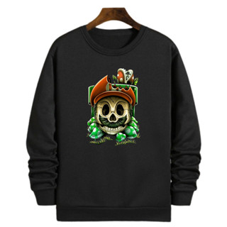 Moletom masculino gola careca estampado mario