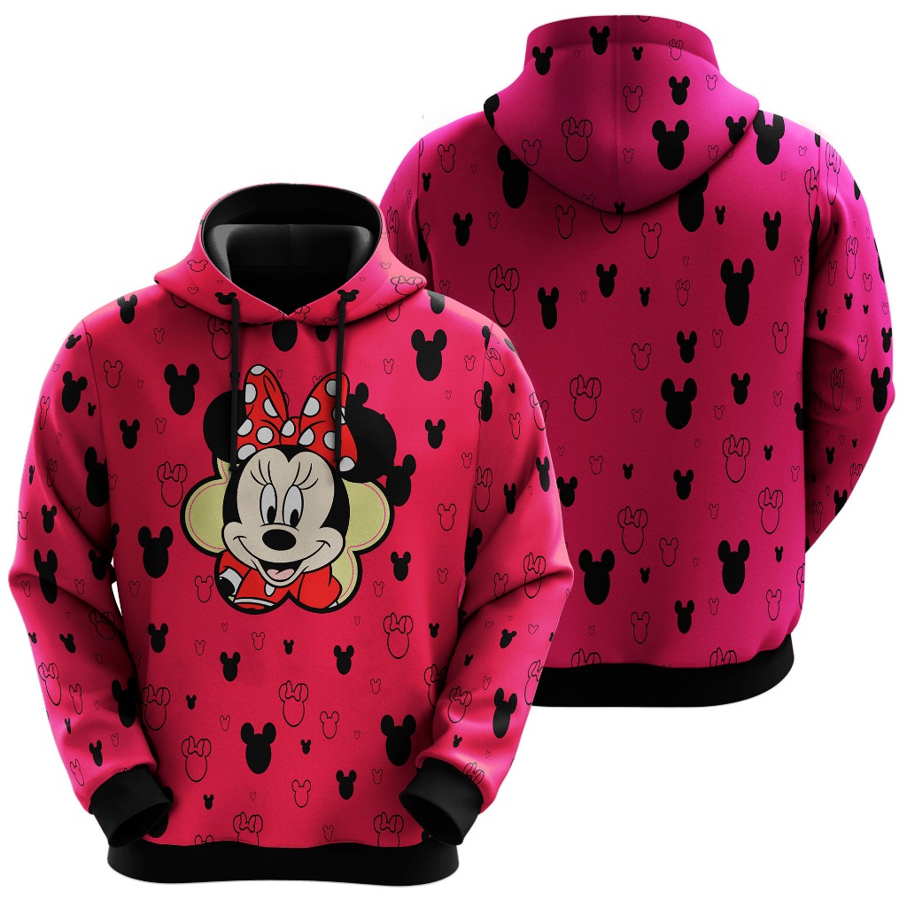 Blusa de Moletom Sublimado Adulto  Desenhos Minnie Super Top