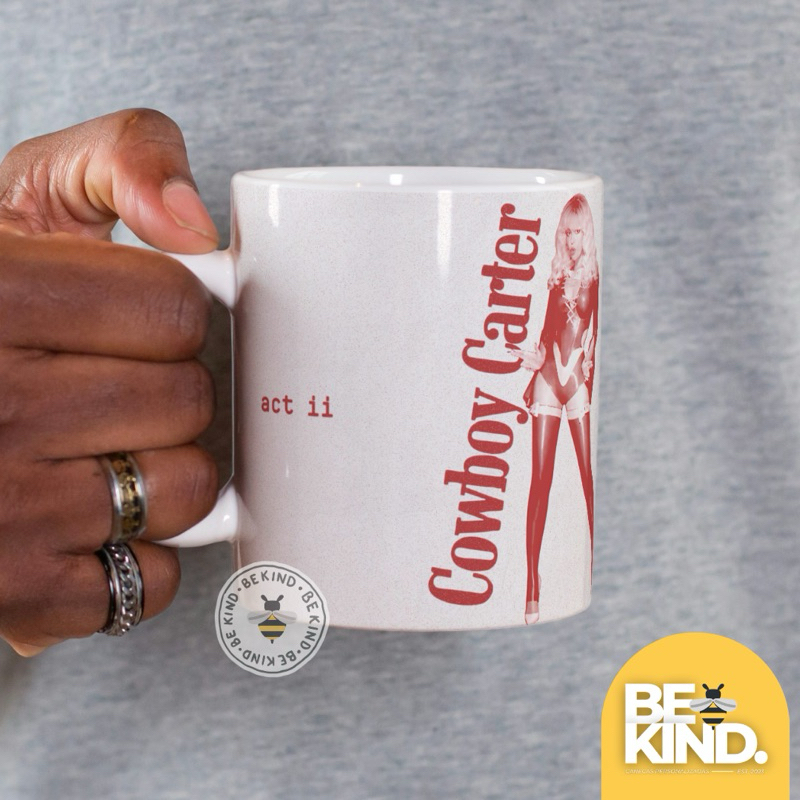 Caneca Personalizada Beyoncé ACT II COWBOY CARTER VERMELHA | be kind.