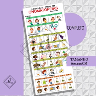 BANNER ONOMATOPEIAS COMPLETO 60X130CM em Oferta na Shopee