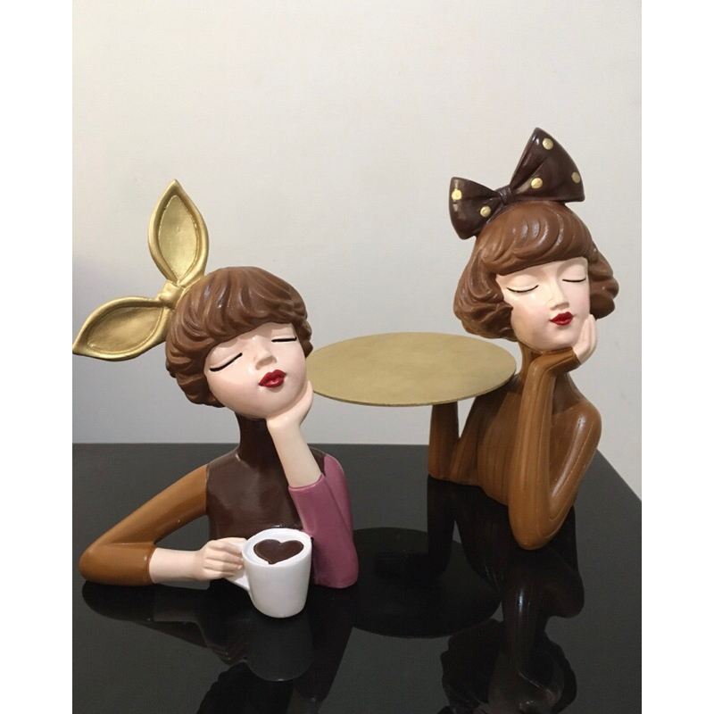 Kit Busto Milli Xícara E Bandeja Para Decoração Sofisticada