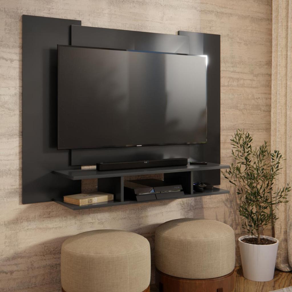 painel para tv com prateleira e nichos para sala e quarto painel tv 50 polegadas para sala