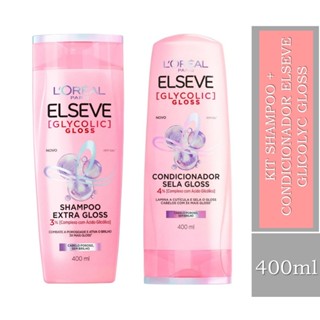 Kit Elseve Super Gloss Shampoo + Condicionador Glycolic Gloss 400ml