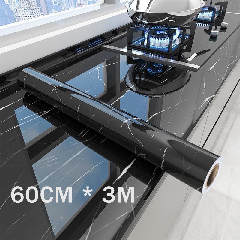 60CM*3M Adesivos de cozinha Resistente a Agua/Óleo/Fogo/Alta Temperatura - Usável em fogão/armário/porta Inovação com Filme especial