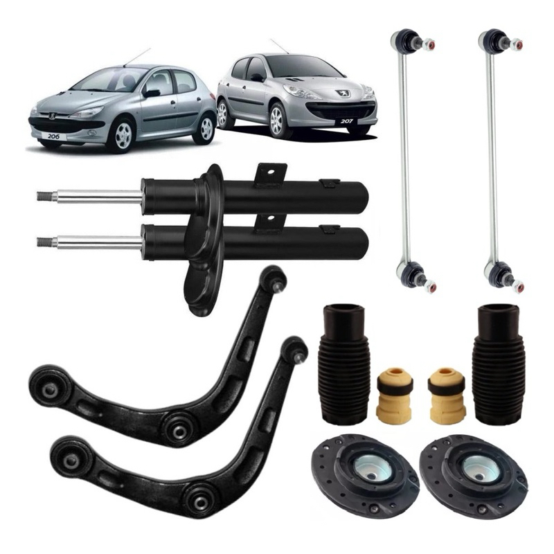 Amortecedor Batente Bandeja Bieleta Peugeot 206 207 1.4 1.6
