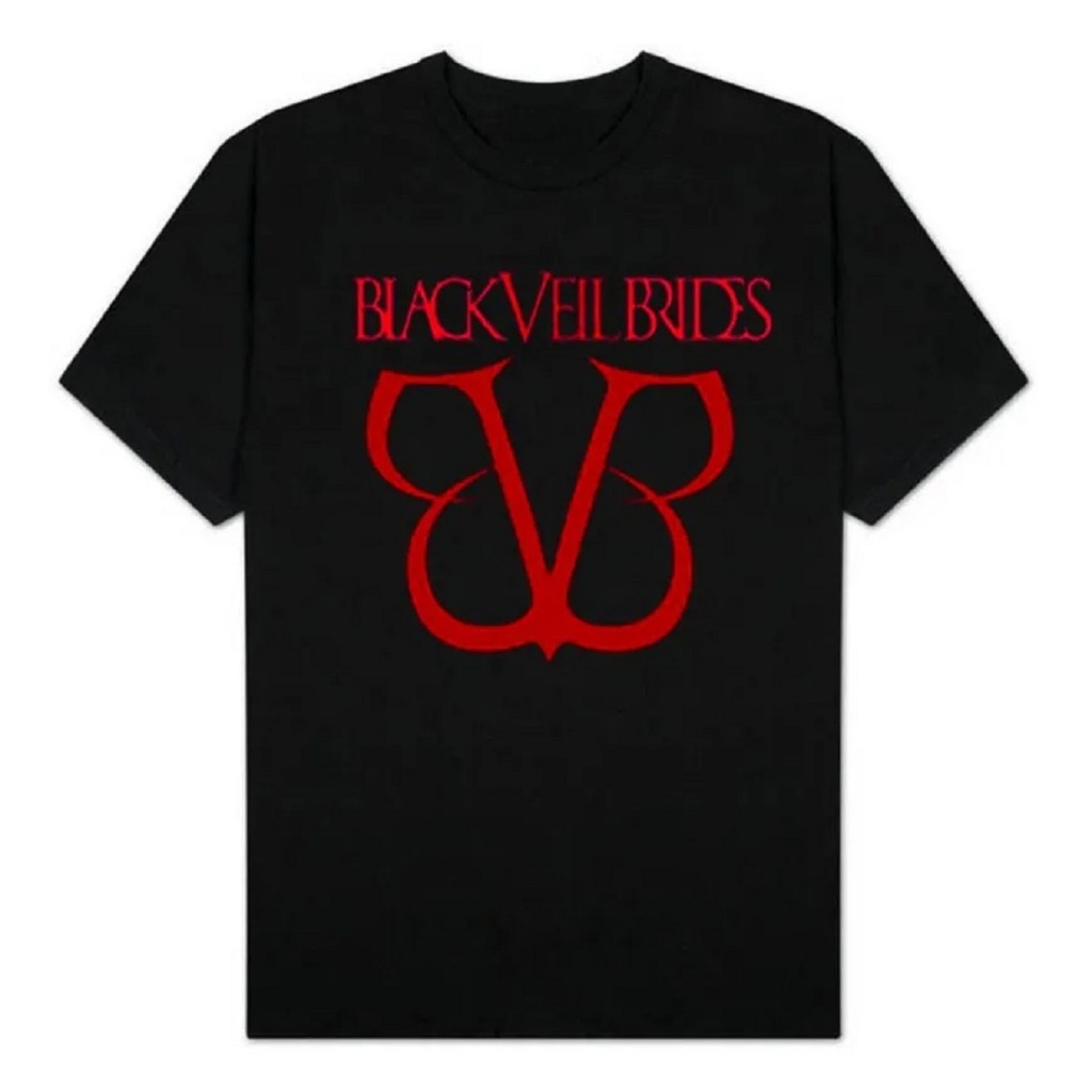 Camiseta Masculina  Black veil brides vermelho - Camisa algodão banda rock show